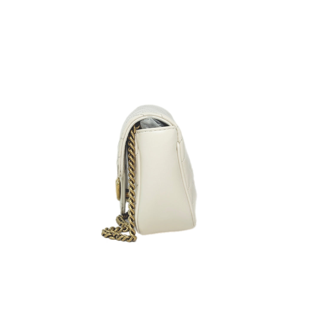 Gucci Marmont Super Mini White Bag