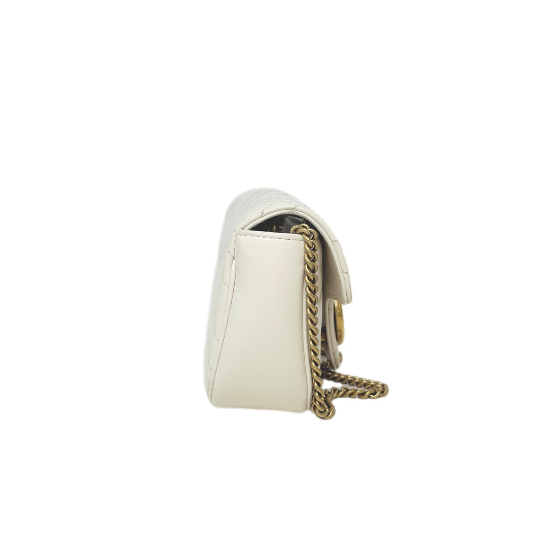 Gucci Marmont Super Mini White Bag