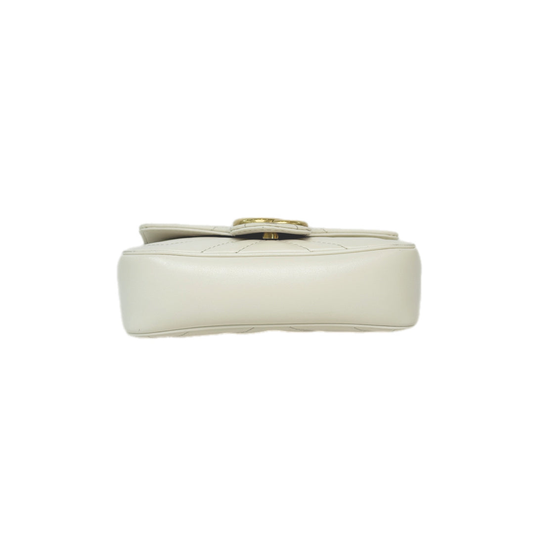 Gucci Marmont Super Mini White Bag