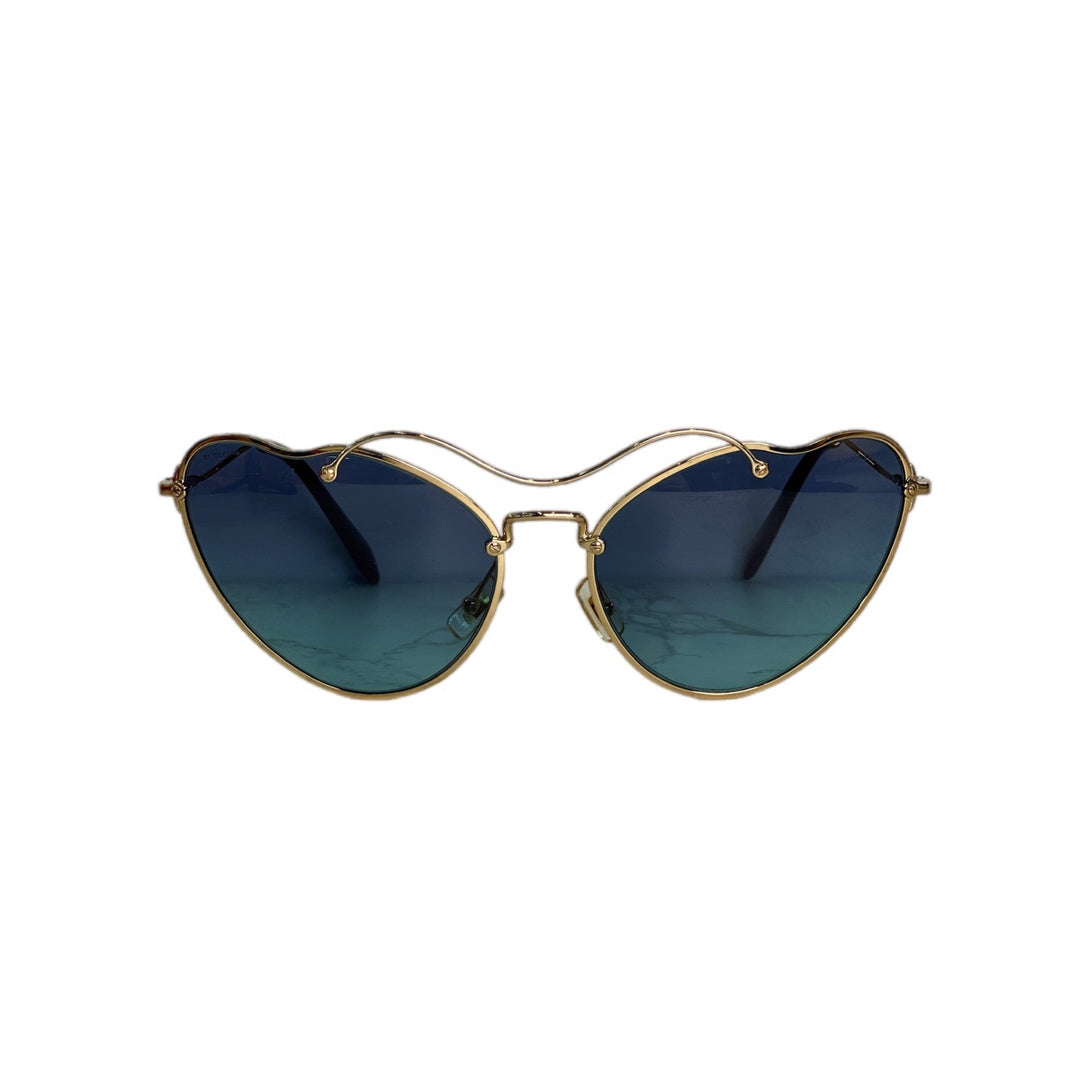Miumiu Cat Eye Blue/Gold Sunglasses