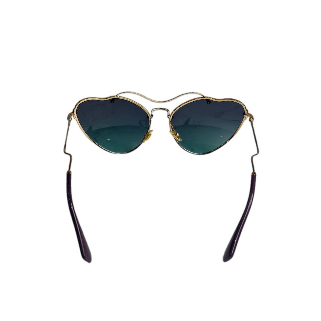 Miumiu Cat Eye Blue/Gold Sunglasses
