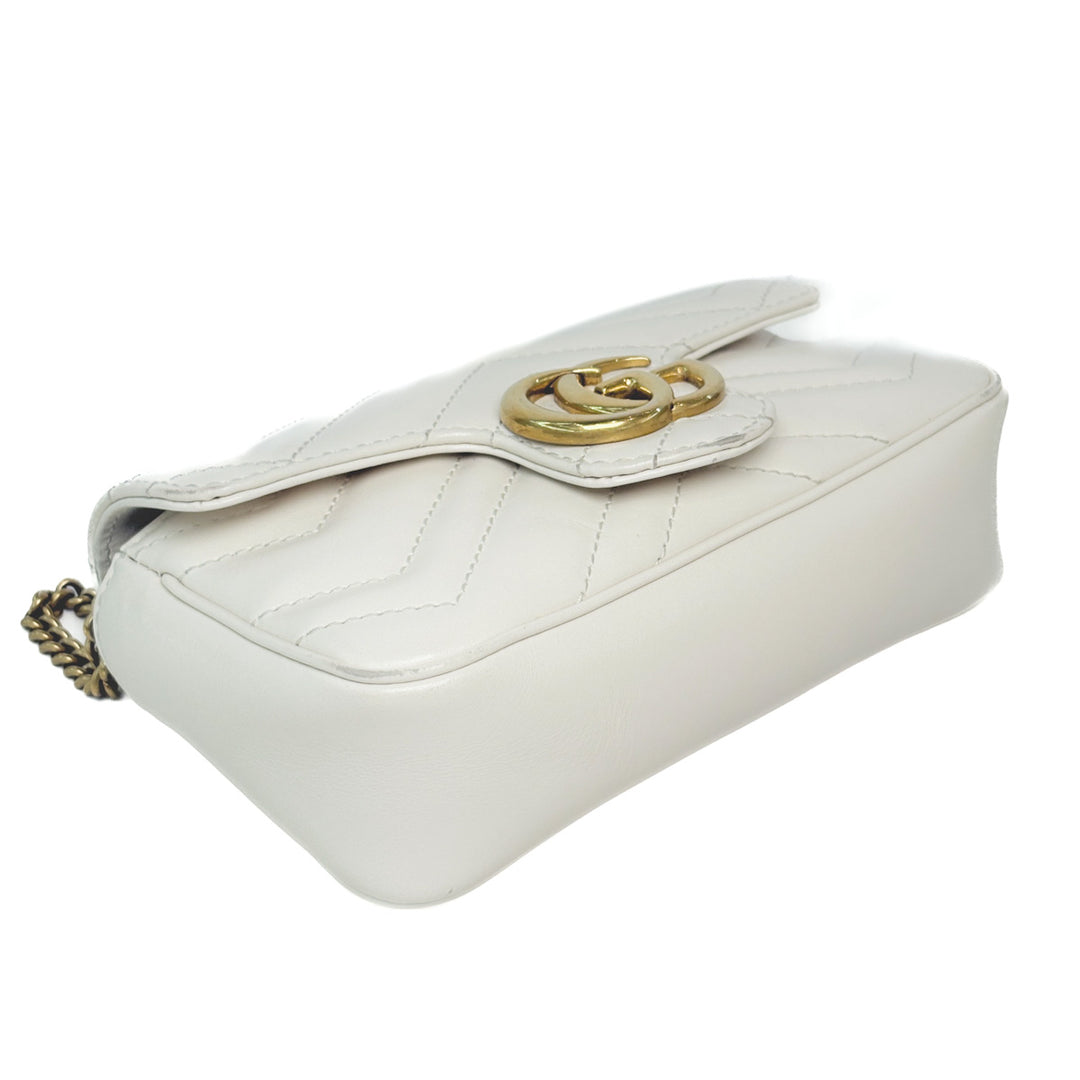 Gucci Marmont Super Mini White Bag