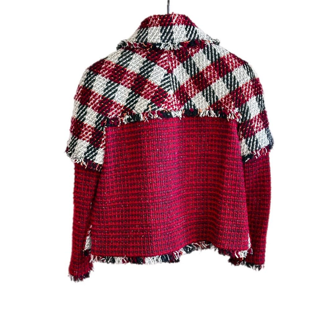 Chanel Red Tweed Jacket #34