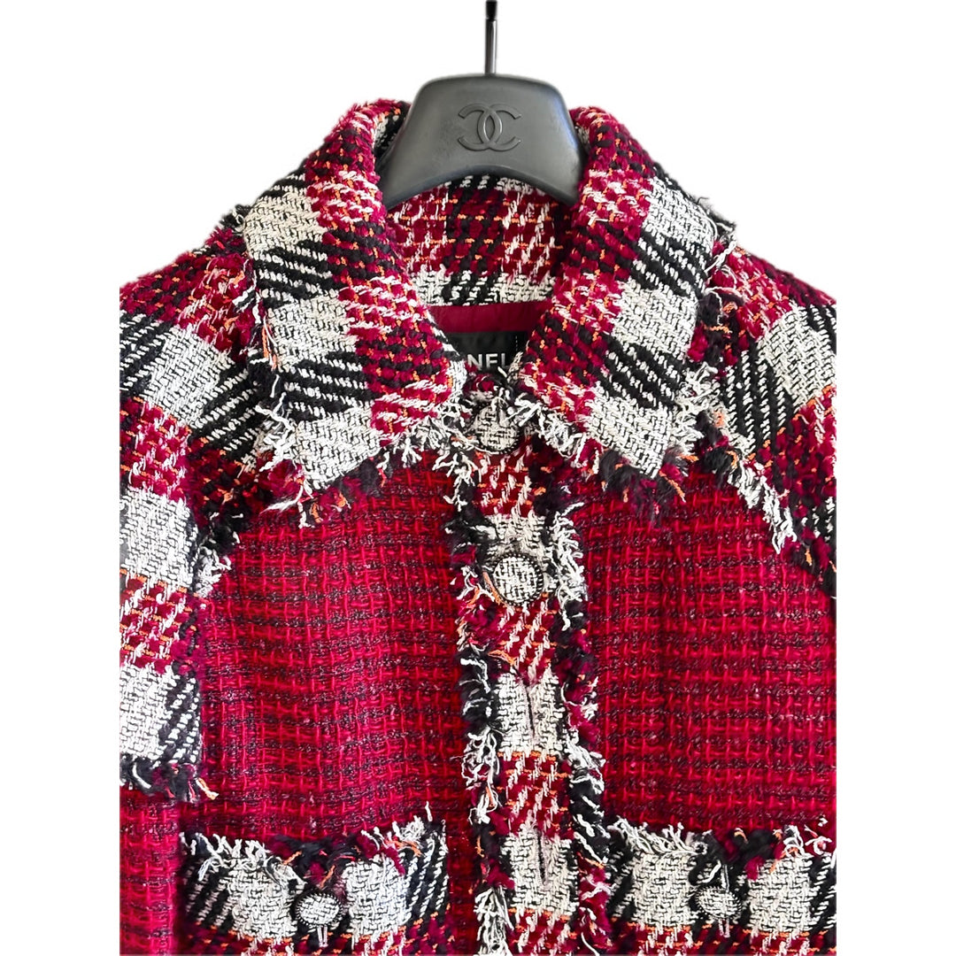 Chanel Red Tweed Jacket #34