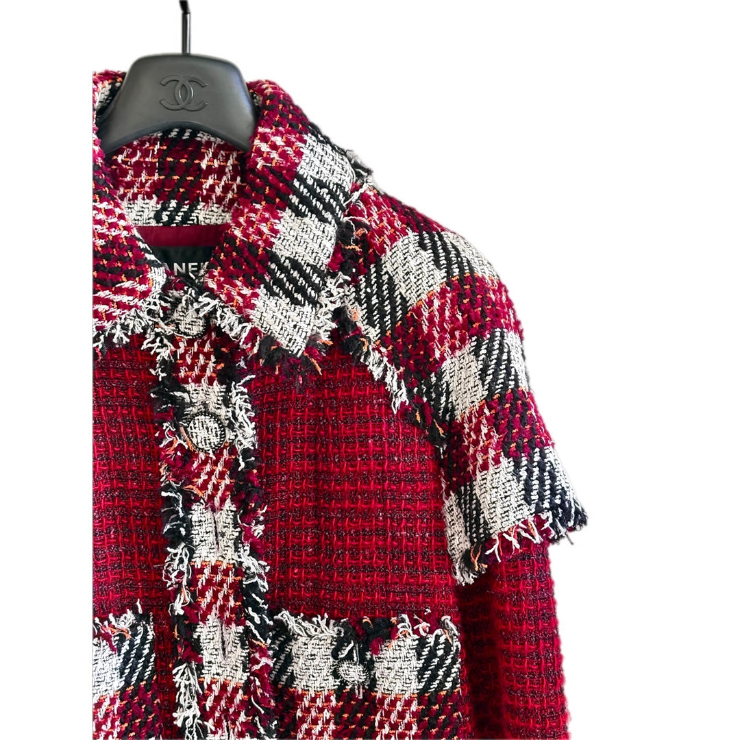 Chanel Red Tweed Jacket #34