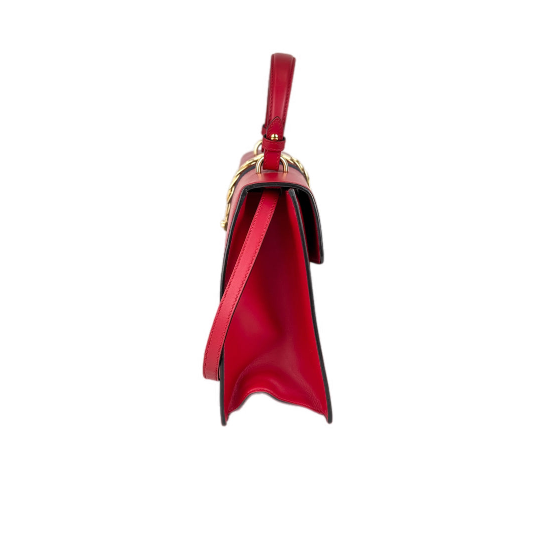 Gucci Sylvie Medium Top Handle Bag Red