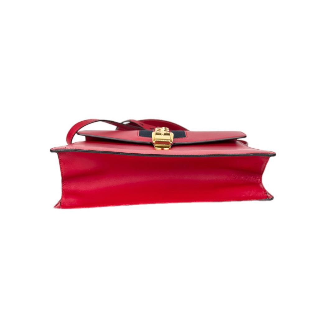 Gucci Sylvie Medium Top Handle Bag Red