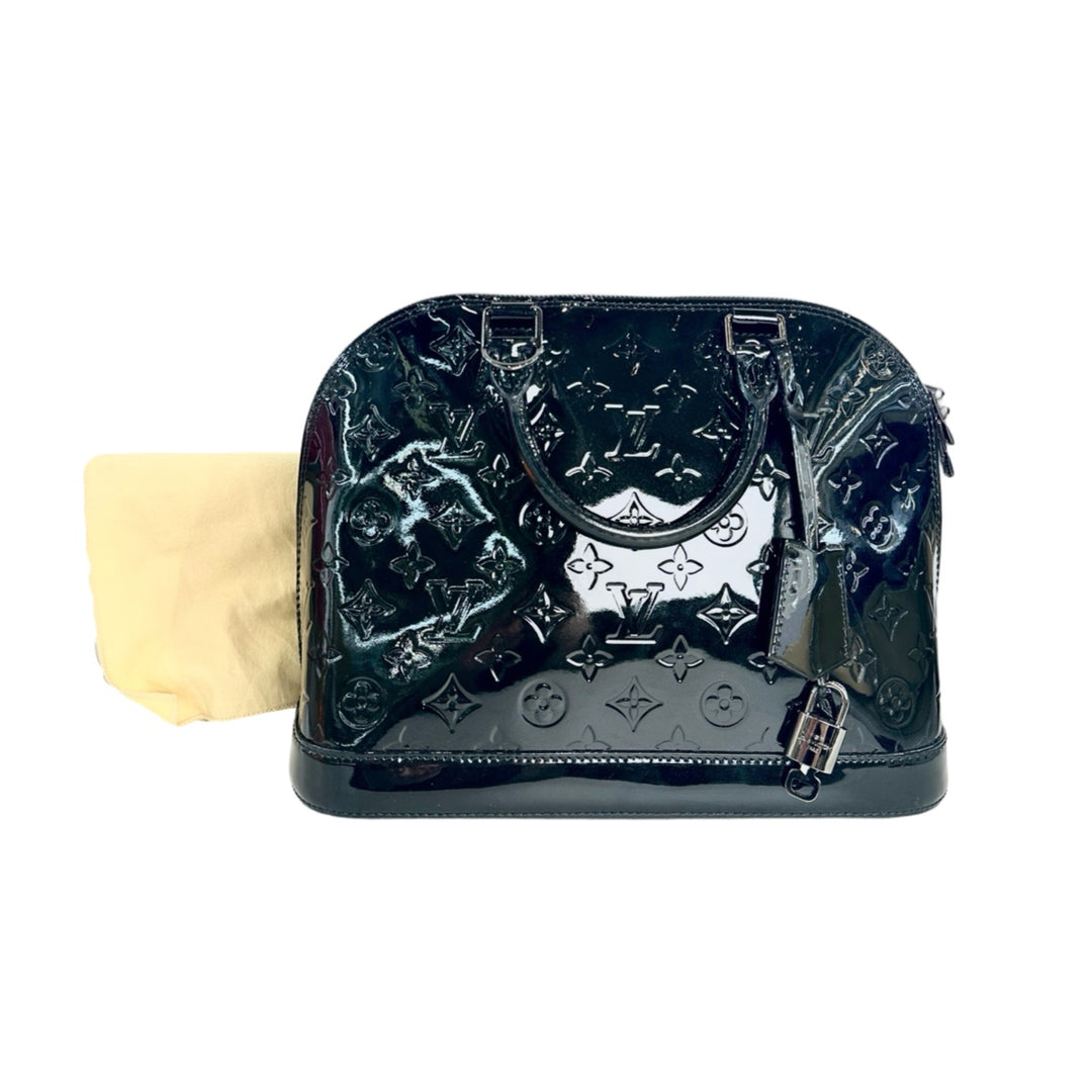 Louis Vuitton Alma Pm Black Patent Bag