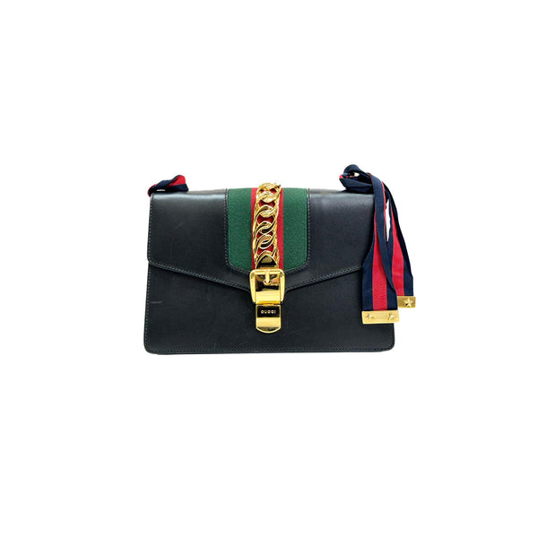 Gucci Small Black Sylvie Bag - Jiaxyk