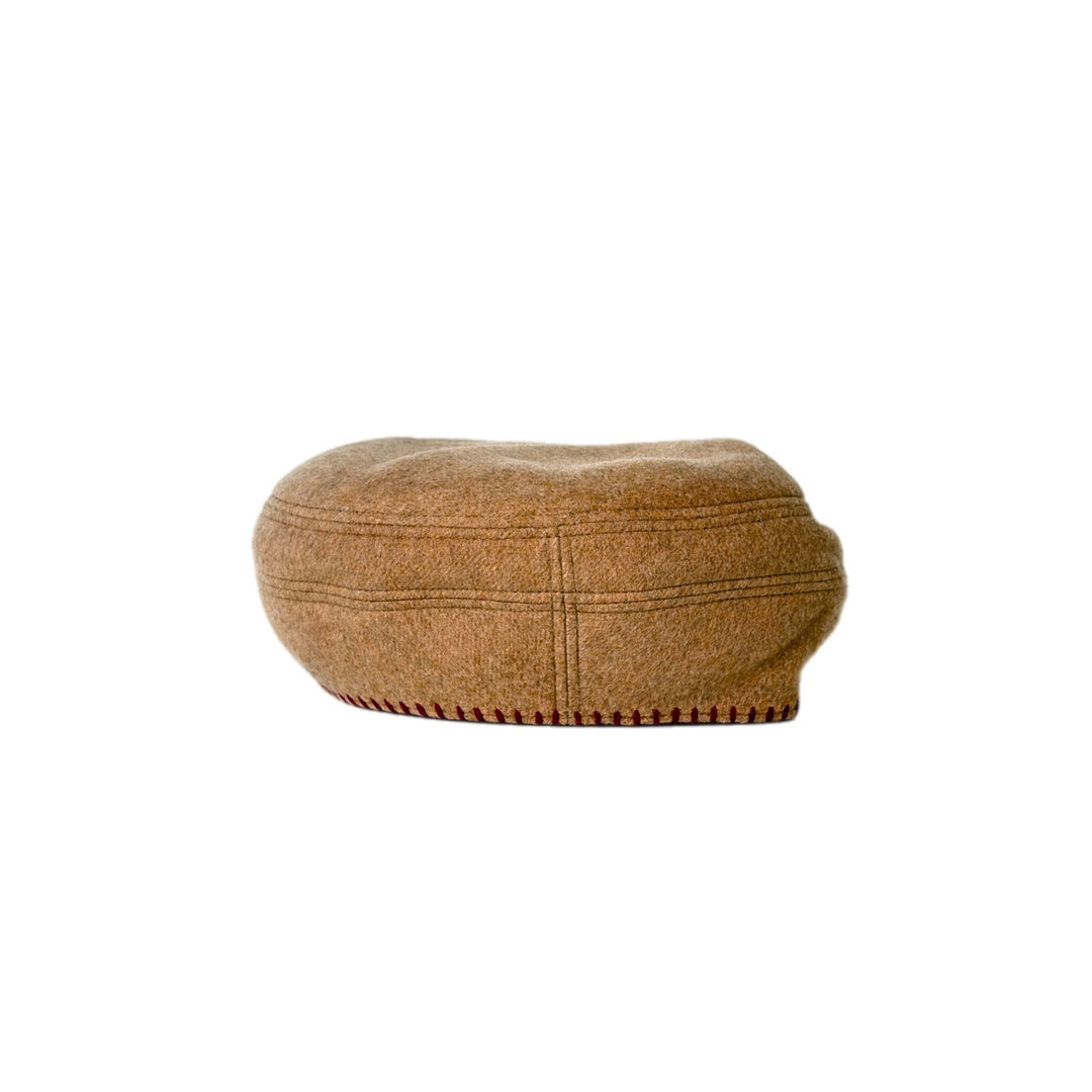 Hermes Biscuit Cashmere Beret Hat #59