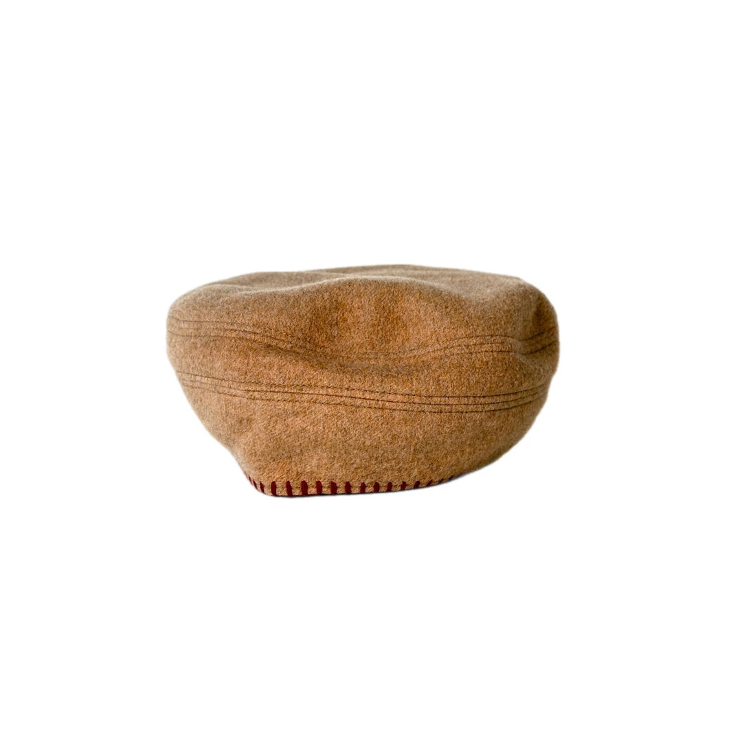 Hermes Biscuit Cashmere Beret Hat #59