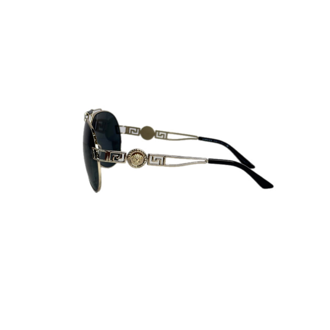 Versace Black/Gold Aviator Sunglasses