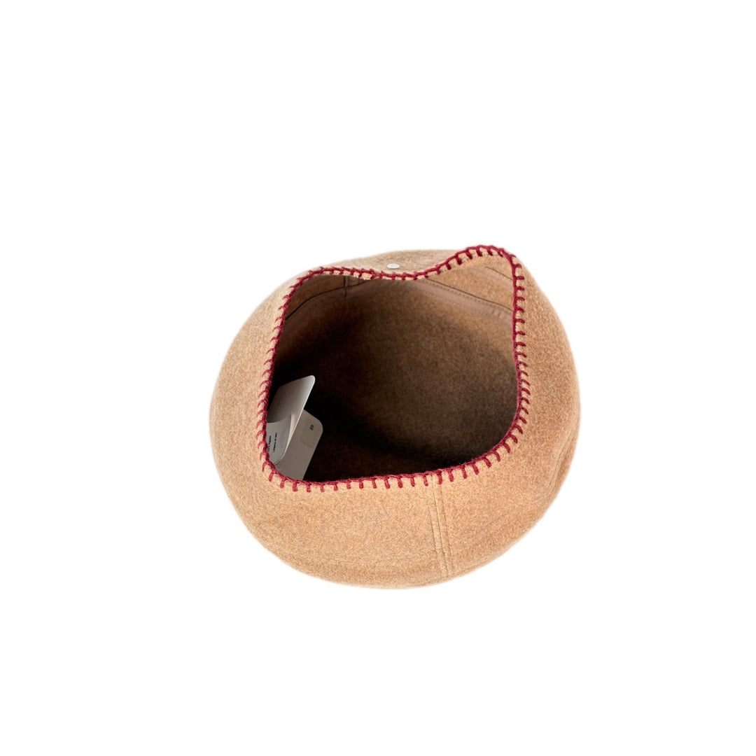 Hermes Biscuit Cashmere Beret Hat #59