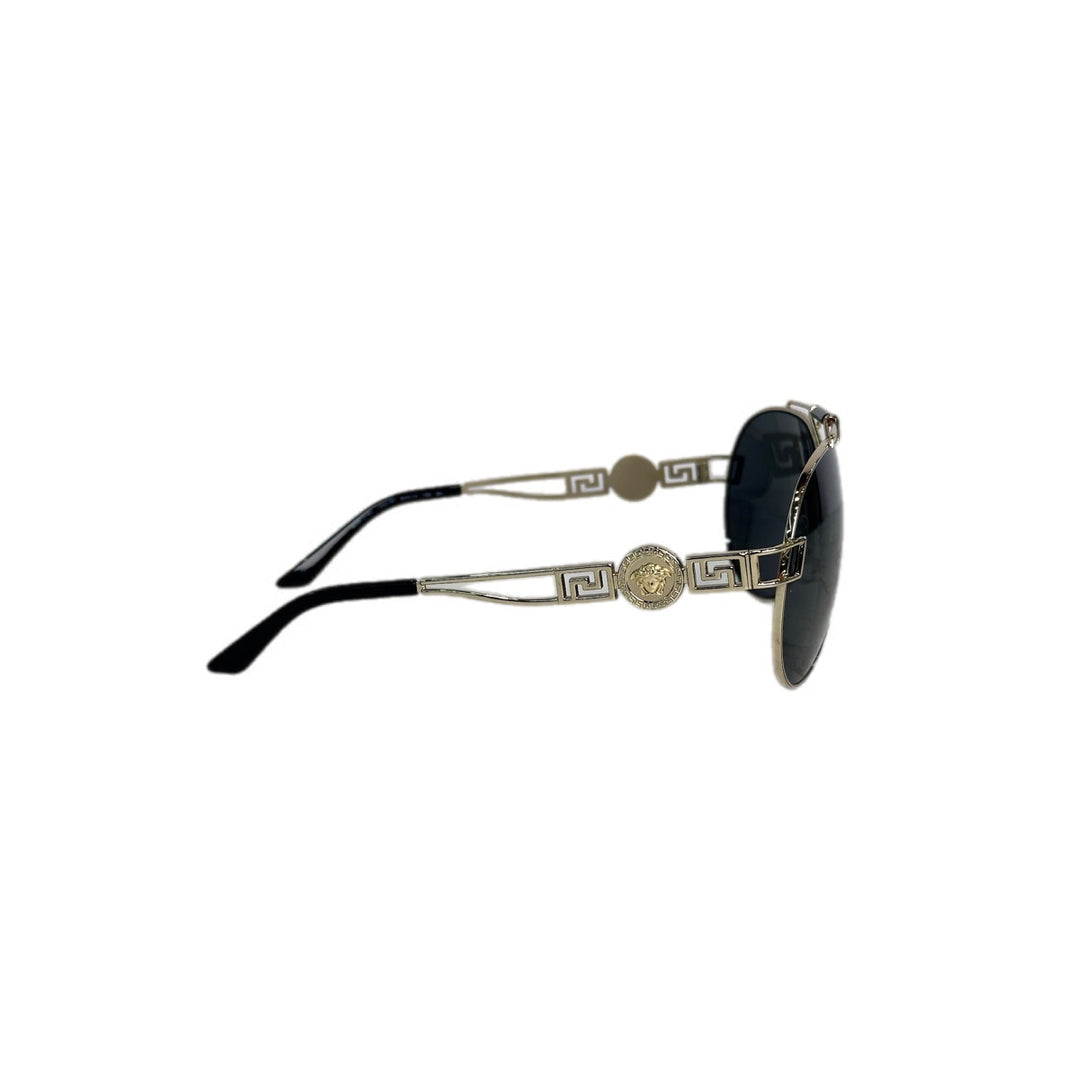 Versace Black/Gold Aviator Sunglasses