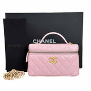 Chanel 25P Long Vanity with Chain Pink Caviar - Jiaxyk
