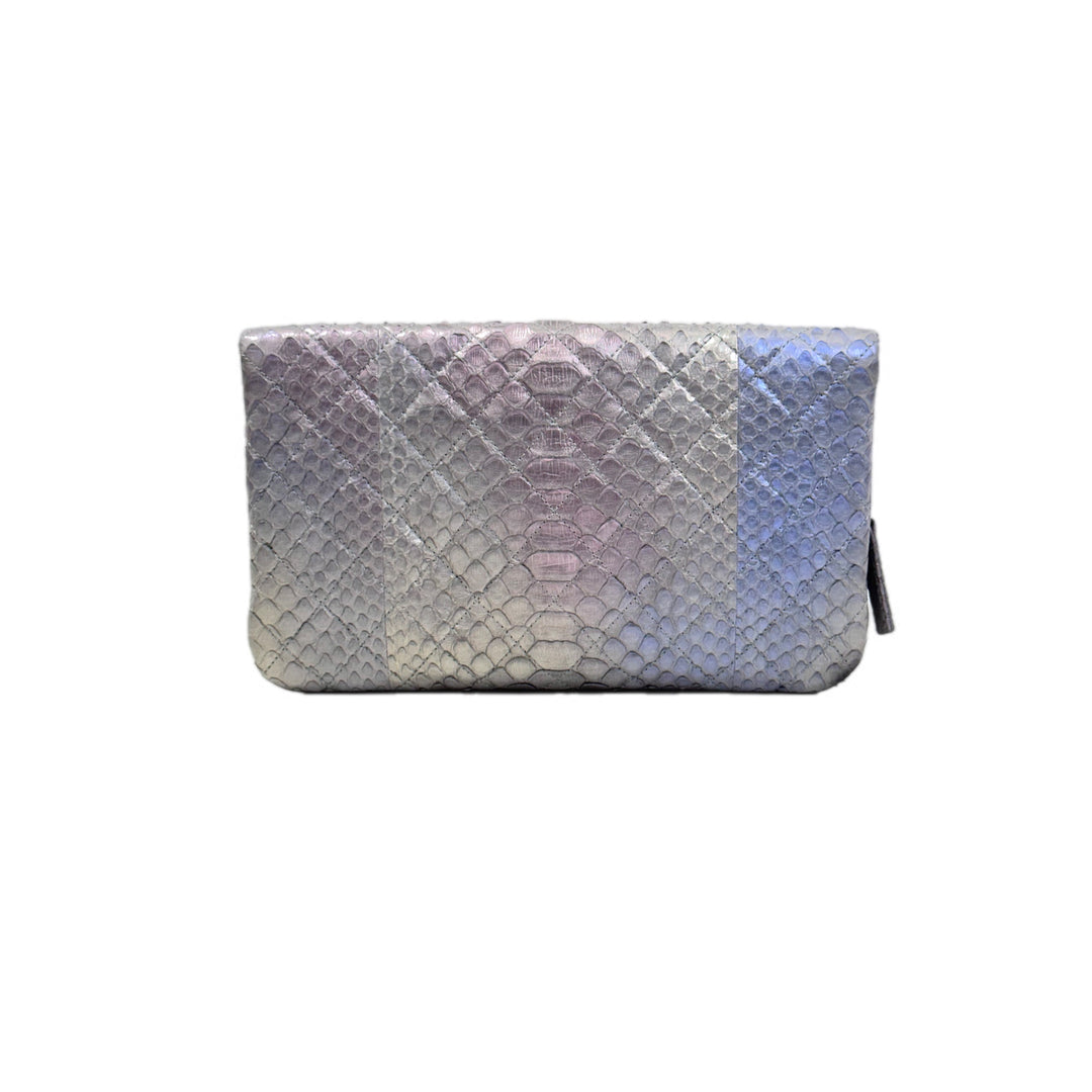 Chanel Clutch Python Grey