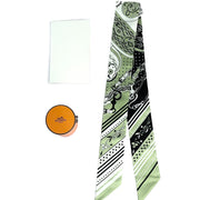 Hermes New Silk Green Twilly