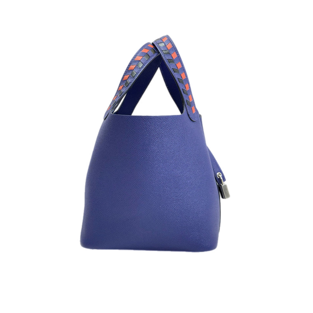 Hermes 18 Picotin Blue Epsom Bag