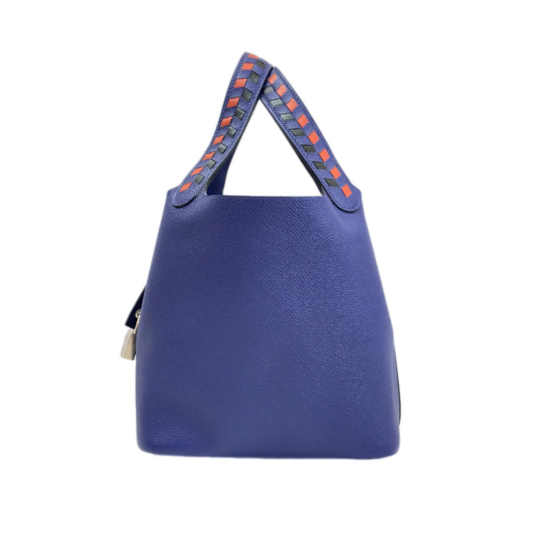 Hermes 18 Picotin Blue Epsom Bag