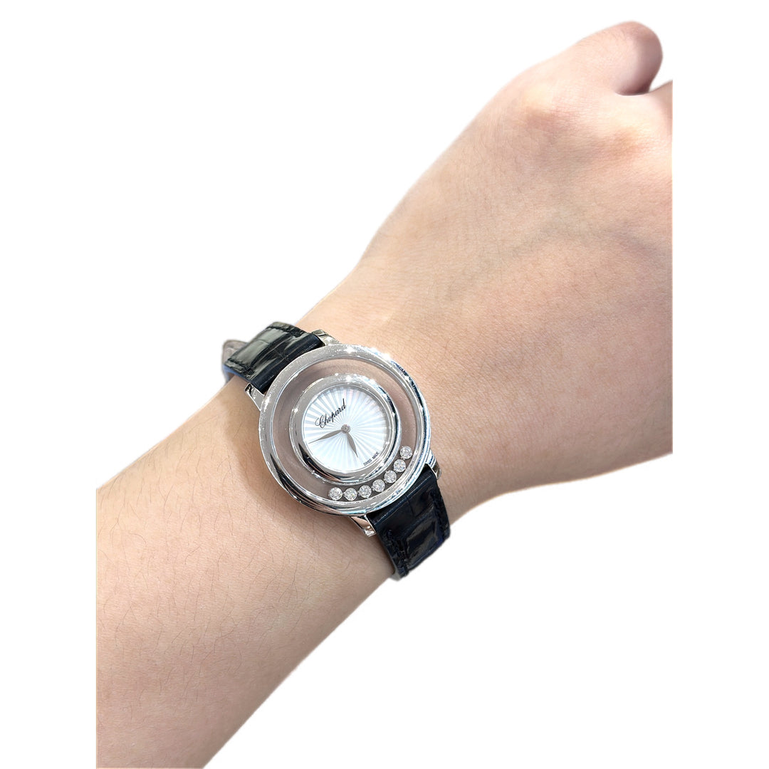 Chopard Happy Diamond quartz Watch 18K White Gold 32mm