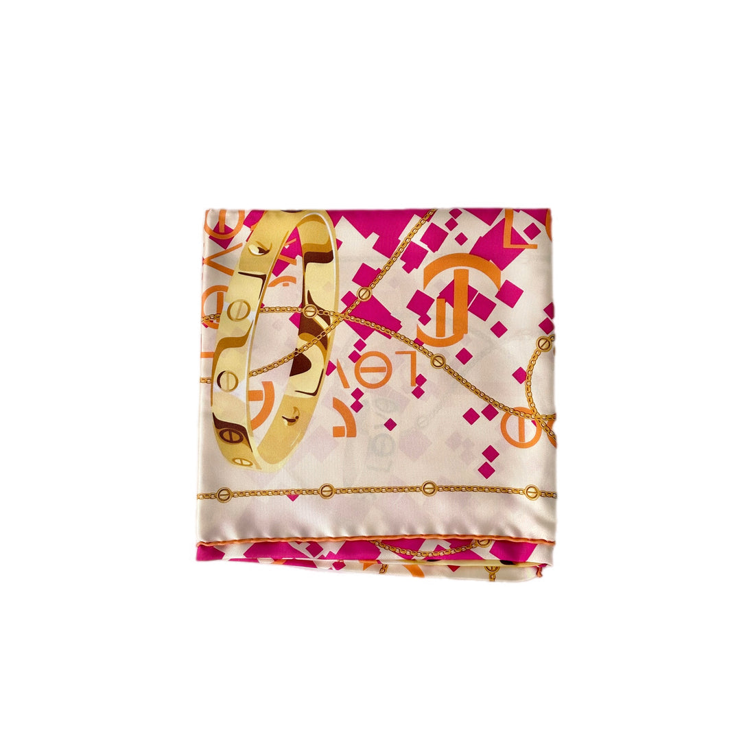 Cartier Silk Scarf LOVE Design 90cm