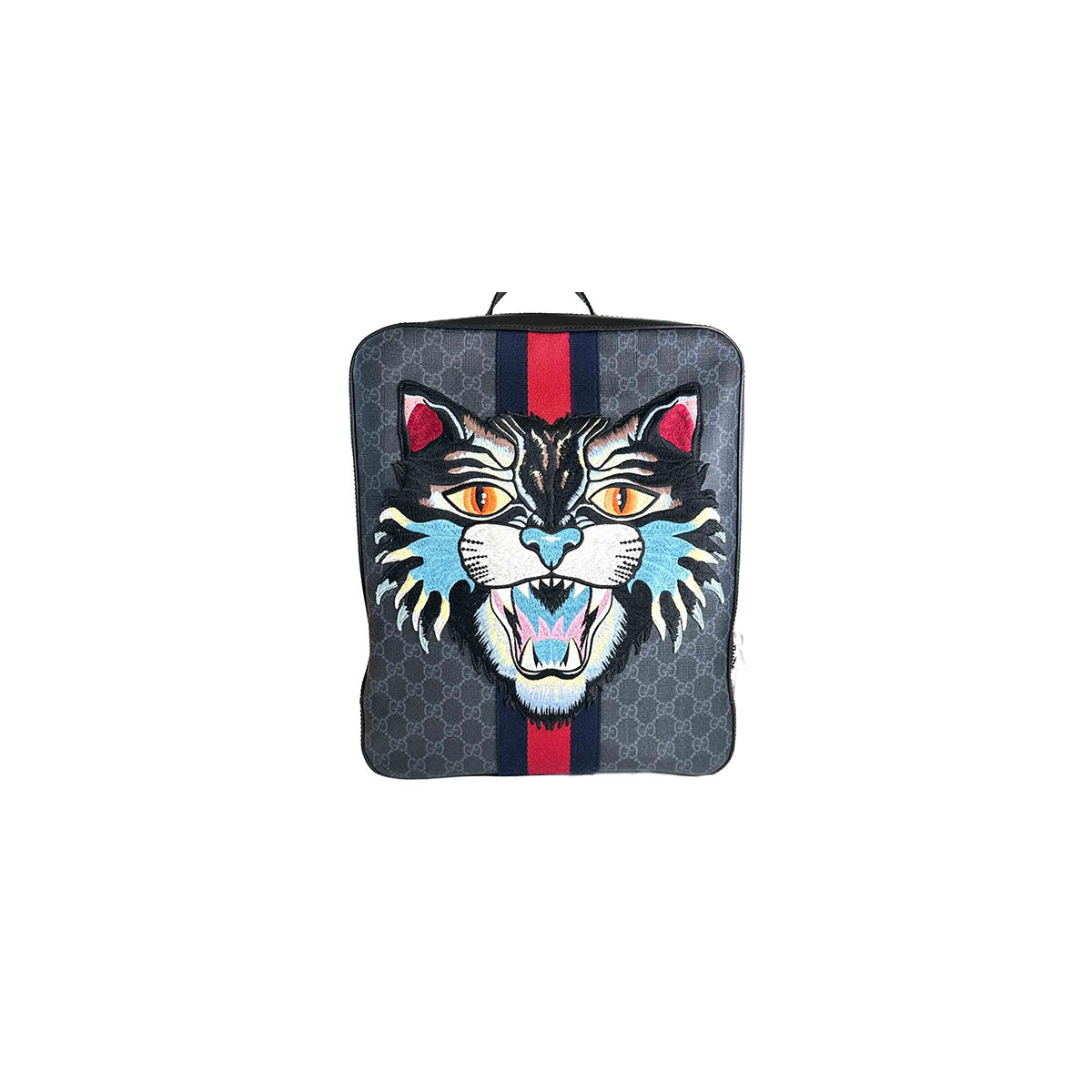 Gucci Monogram Cat backpack Gucci GG Supreme Monogram Angry Cat Drawstring Backpack  main image 3