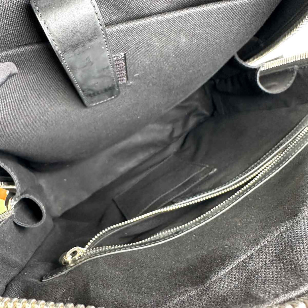 Gucci GG Supreme Monogram Angry Cat Web Tote Backpack