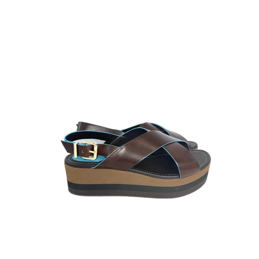Fendi Blue/Brown Sandals #40