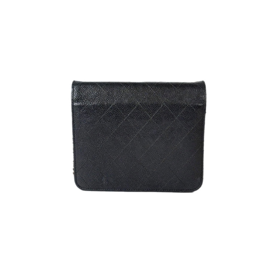 Chanel Square Wallet On Chain  Bag Black Caviar