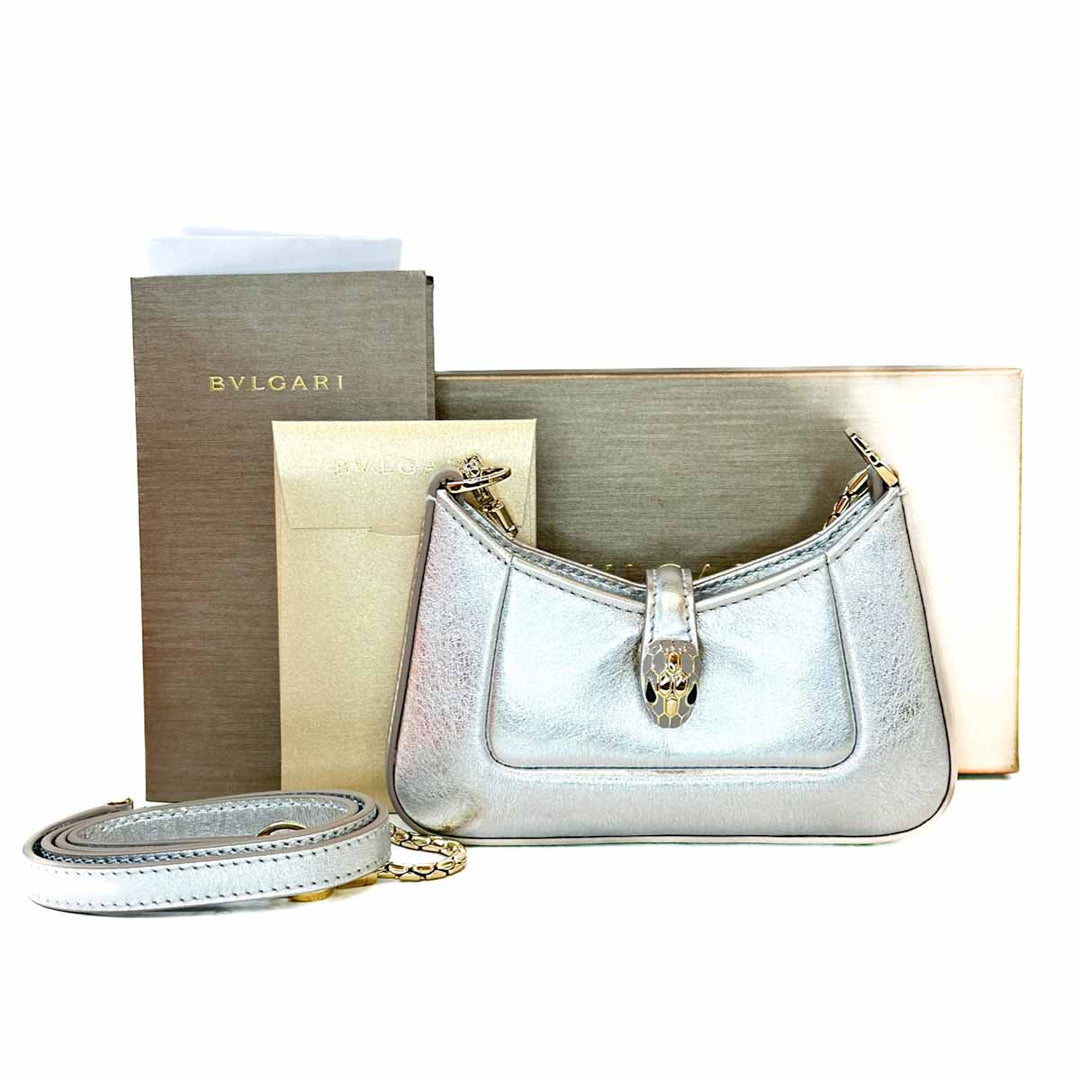 Bvlgari Sliver Micro Serpenti Baia Bag