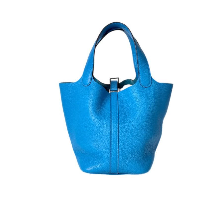 Hermes Picotin 18 Blue Bag TC