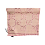 Gucci Wool Scarf Pink 47x180cm