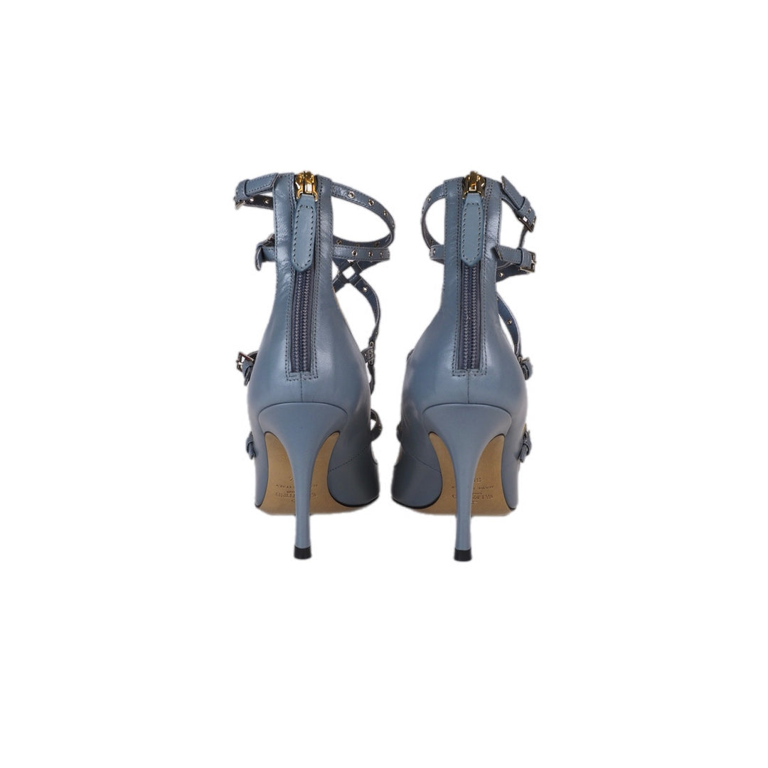 Valentino Stude Blue  High Heel Shoes #36.5