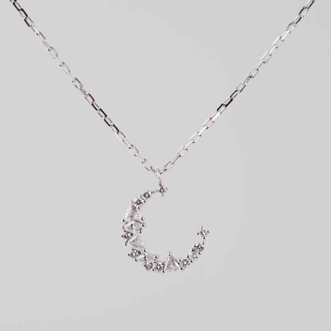 White Diamond Necklace18K White Gold D0.3Ct