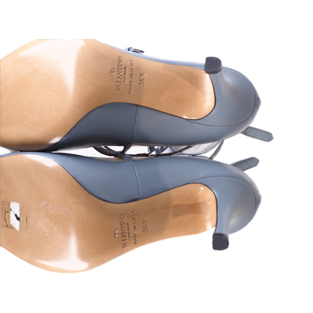 Valentino Stude Blue  High Heel Shoes #36.5
