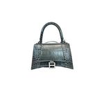 Balenciaga Grey Hourglass XS Crocodile Embossed Bag - Jiaxyk