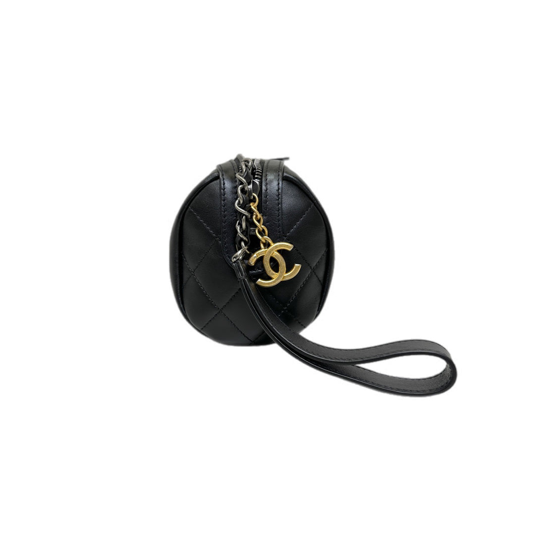 Chanel Bowling Chain-Strap Black Bag