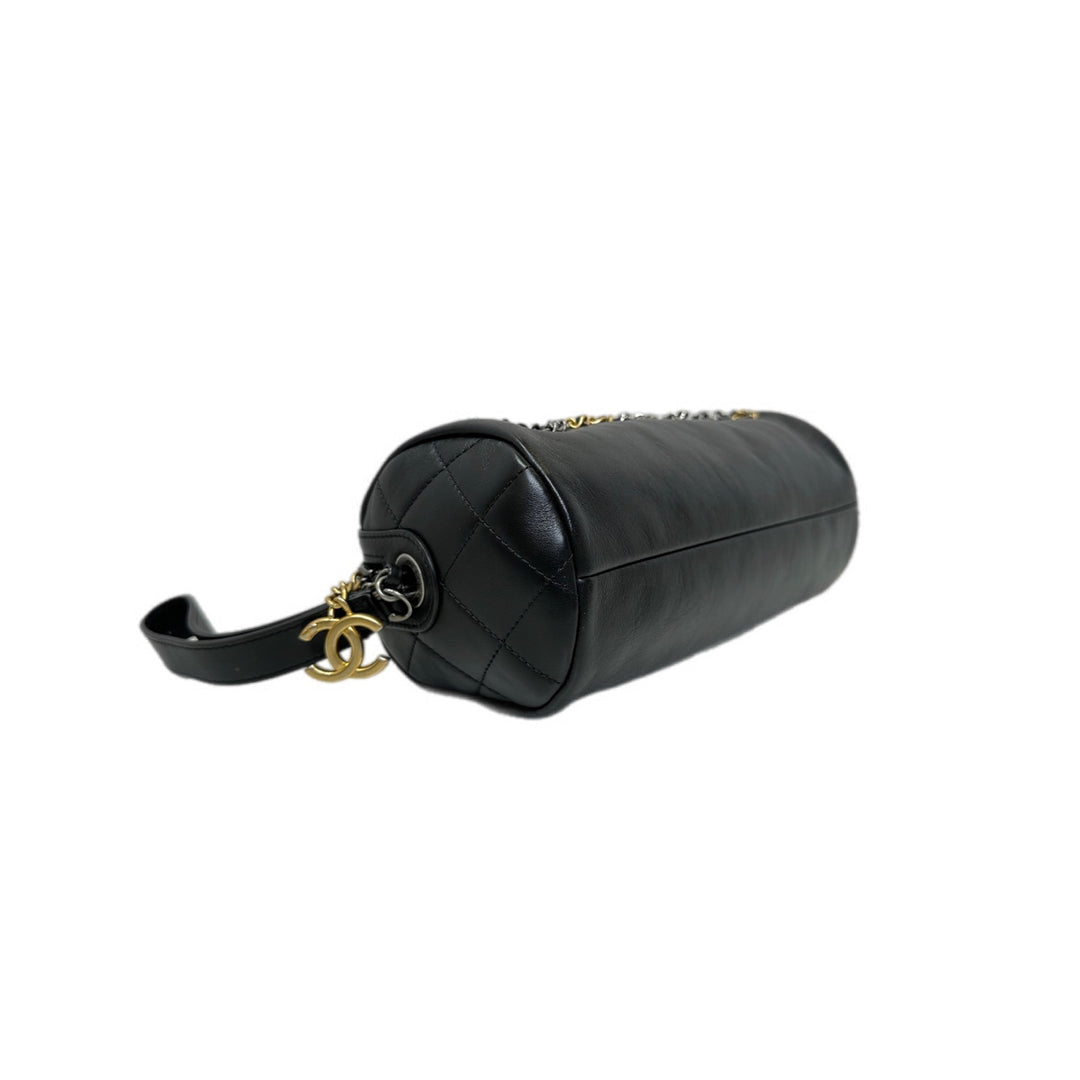 Chanel Bowling Chain-Strap Black Bag