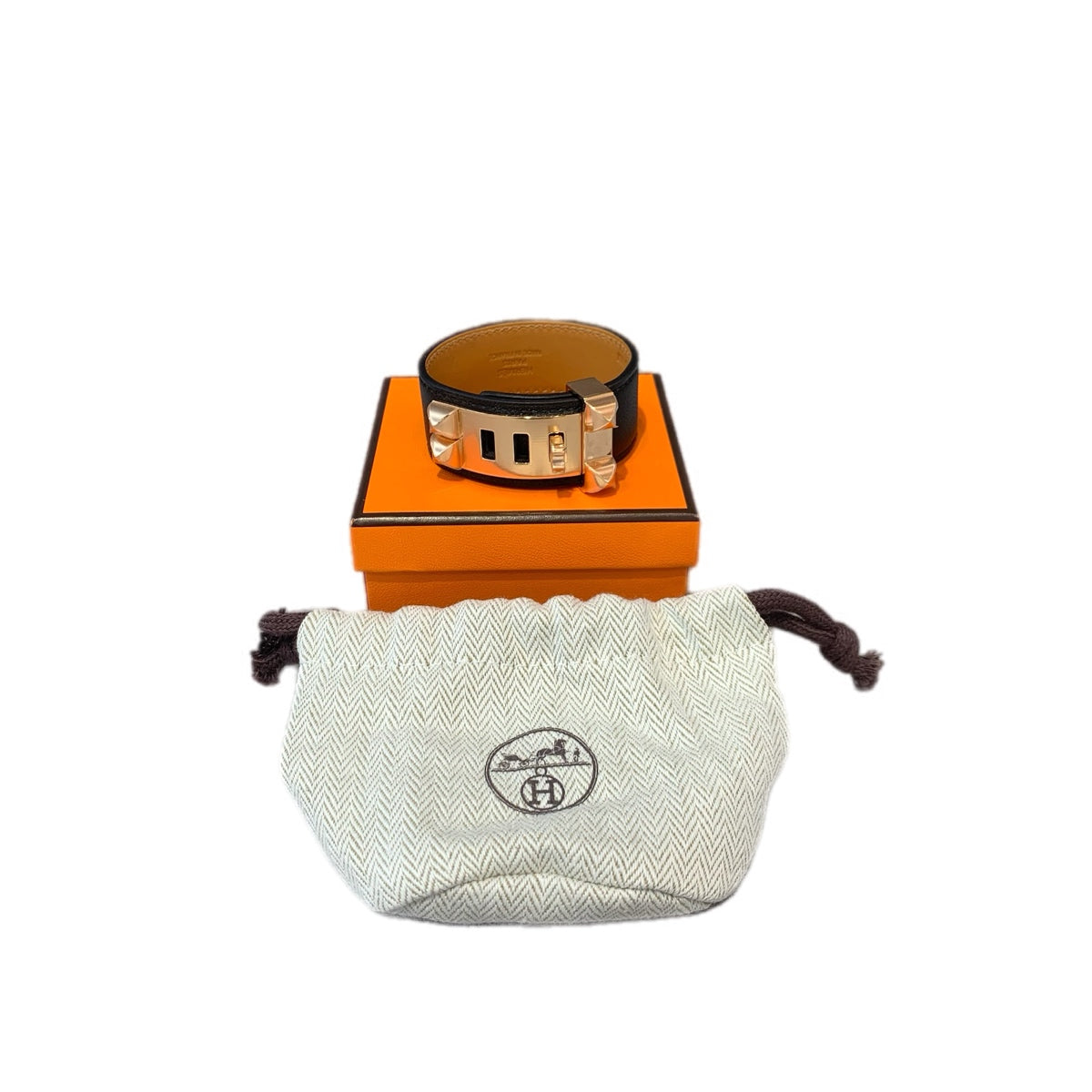 Hermes CDC Black Calfskin Bracelet