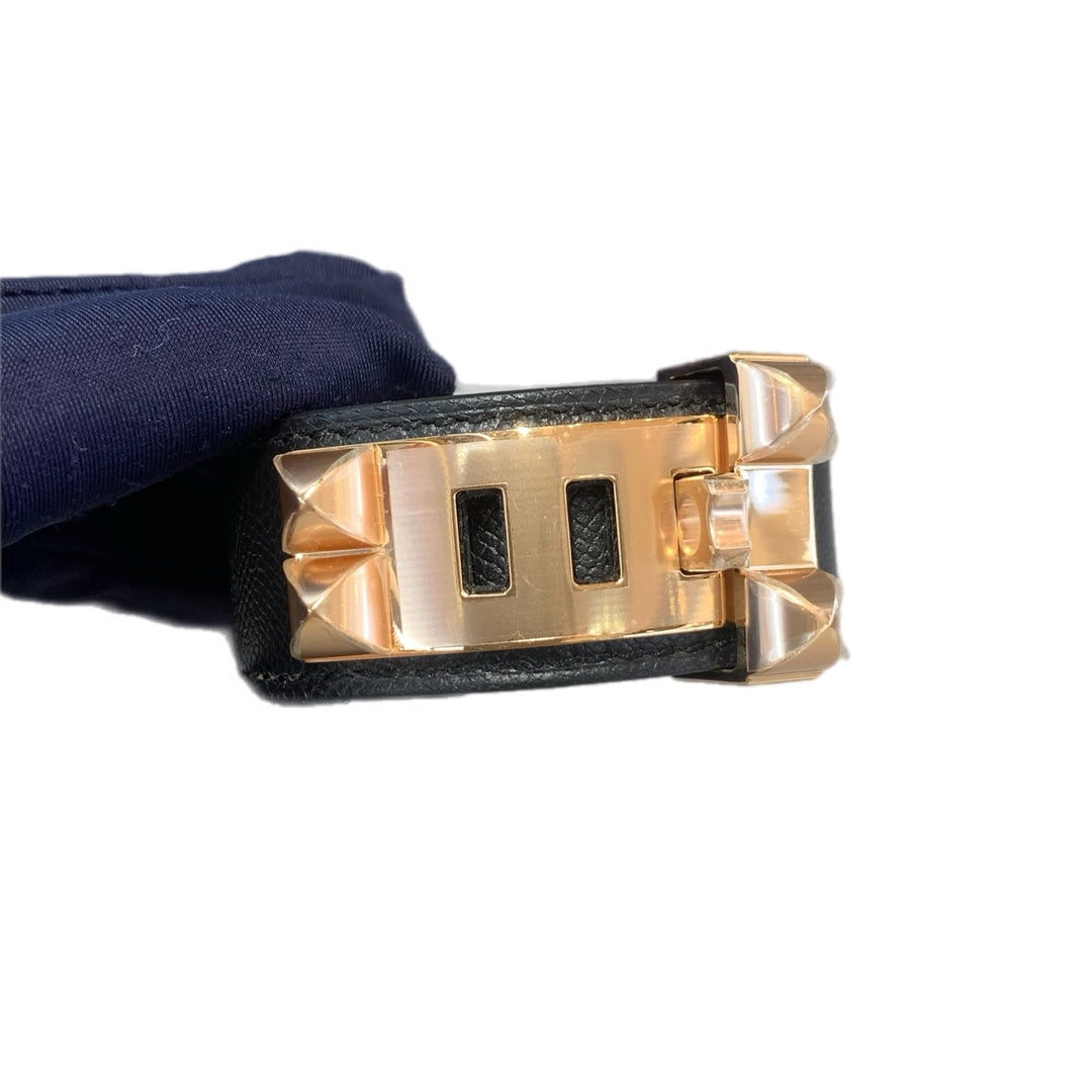 Hermes CDC Black Calfskin Bracelet