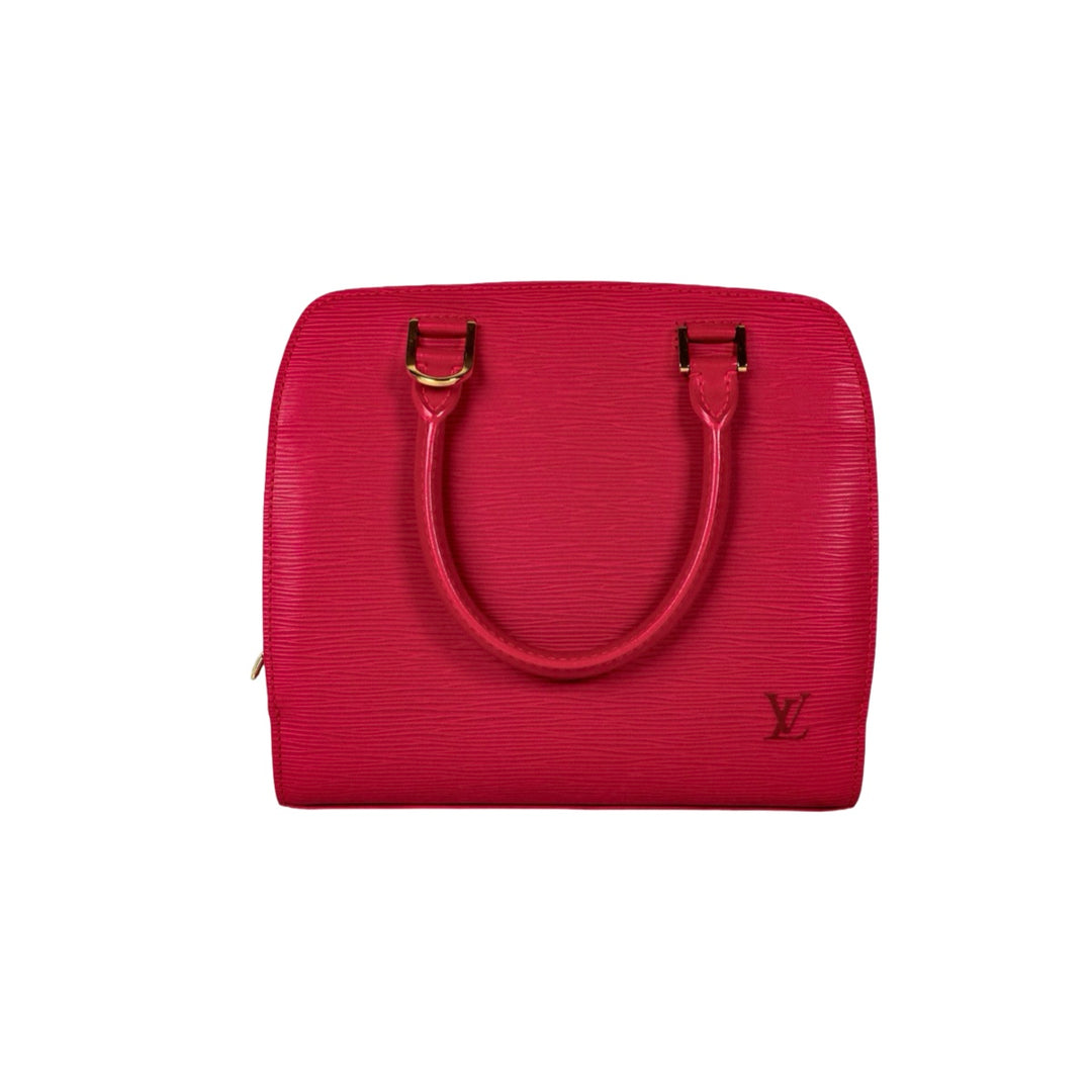 Louis Vuitton Vintage Tote Bag Epi Leather Red