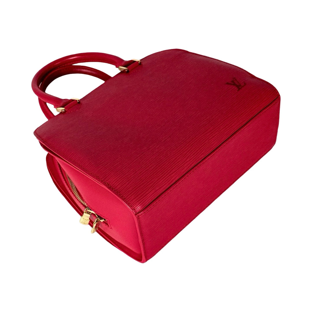 Louis Vuitton Vintage Tote Bag Epi Leather Red
