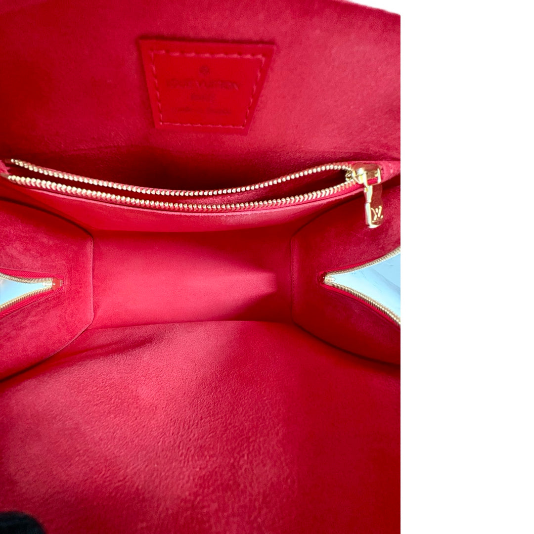 Louis Vuitton Vintage Tote Bag Epi Leather Red