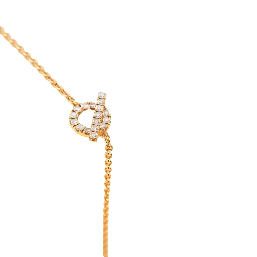 Hermes Rose Gold Diamond Finesse Bracelet