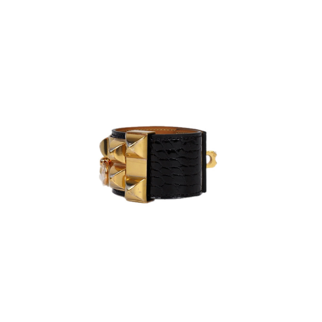 Hermes Black Alligator CDC Bracelet