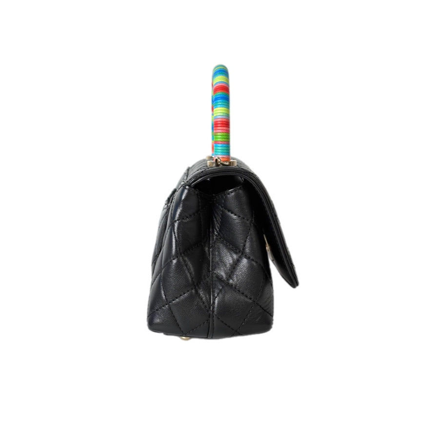 Chanel Coco Handle Bag Mini Black Lambskin