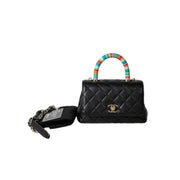 Chanel Coco Handle Bag Mini Black Lambskin
