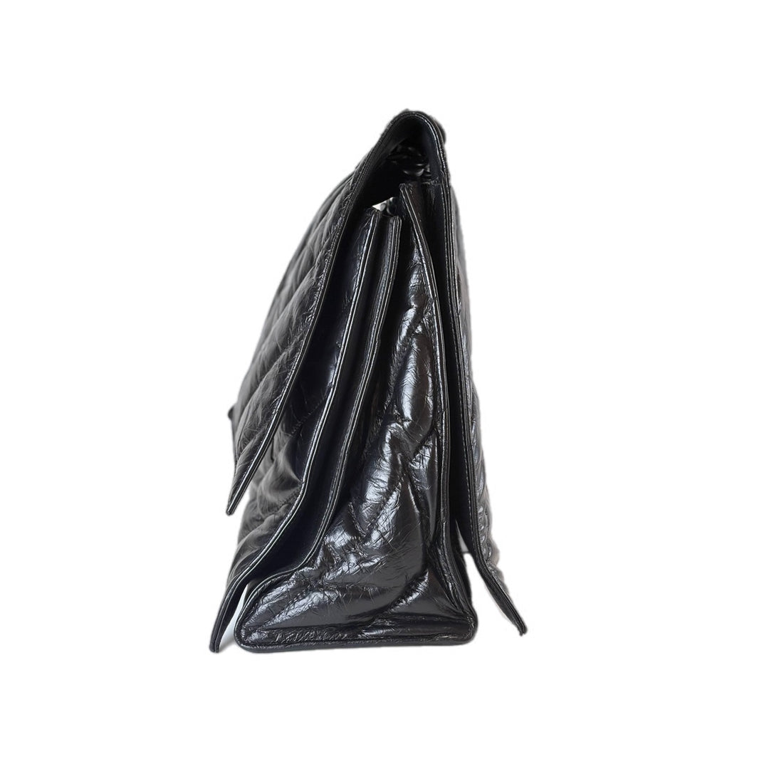 Balenciaga Crush Large Aged Calfskin Black
