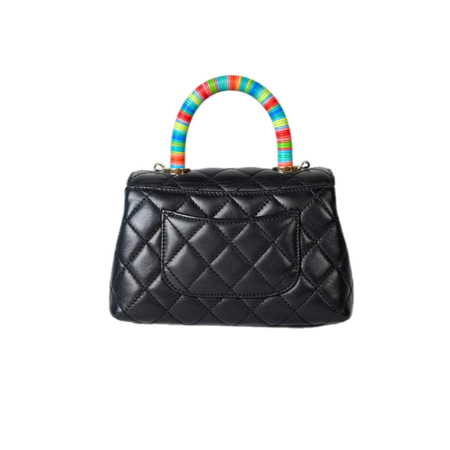 Chanel Coco Handle Bag Mini Black Lambskin