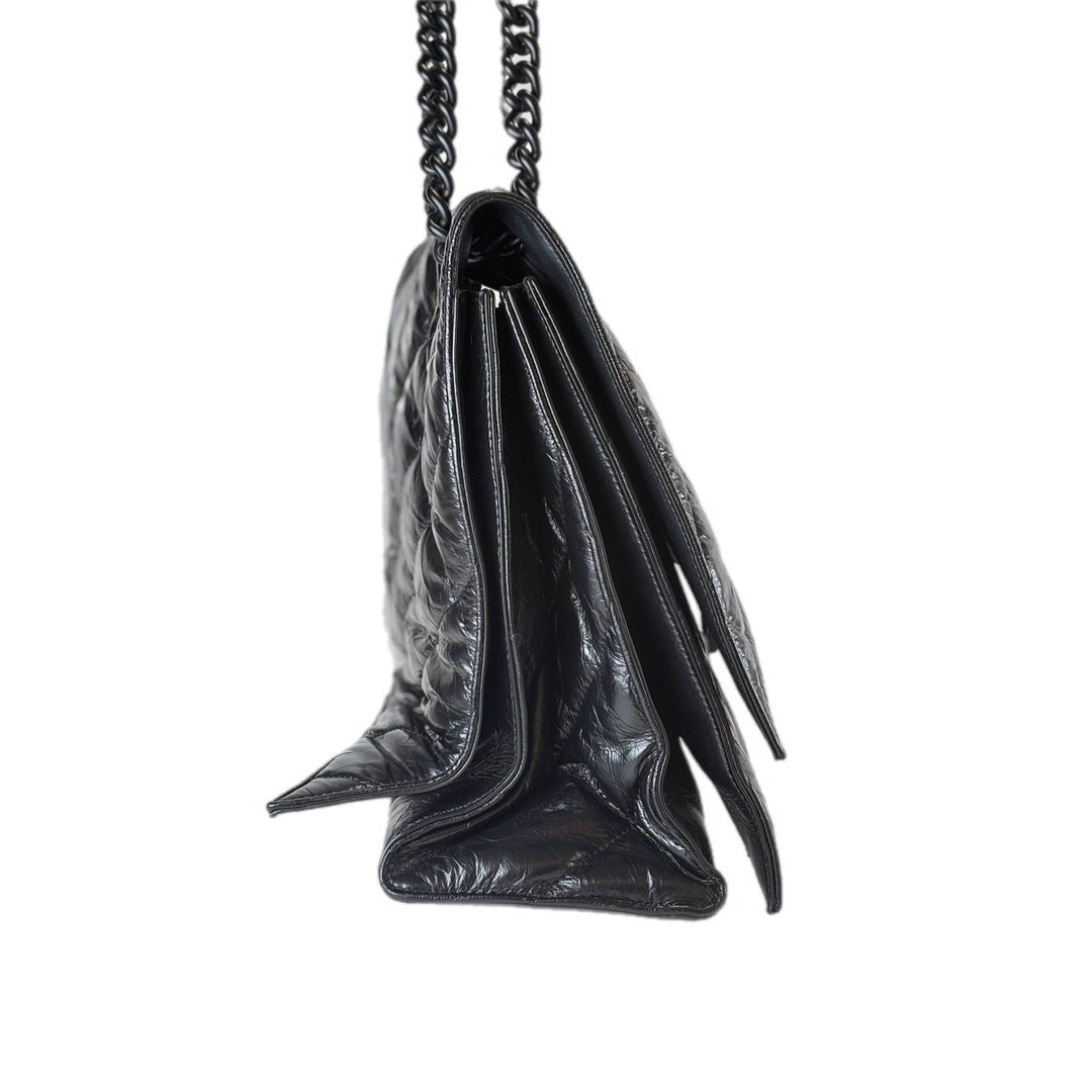 Balenciaga Crush Large Aged Calfskin Black